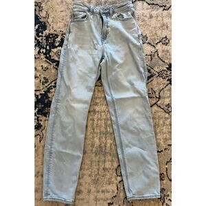 American Eagle Women's Light Blue Straight Jeans Size 0 Casual Denim